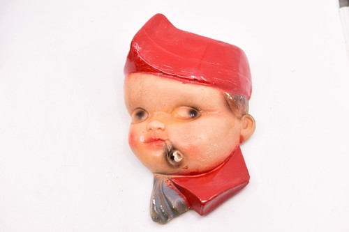 Vintage chalk ware boy smoking - ware,