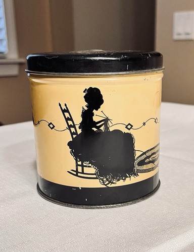 Vtg tin yarn - yarn, holder