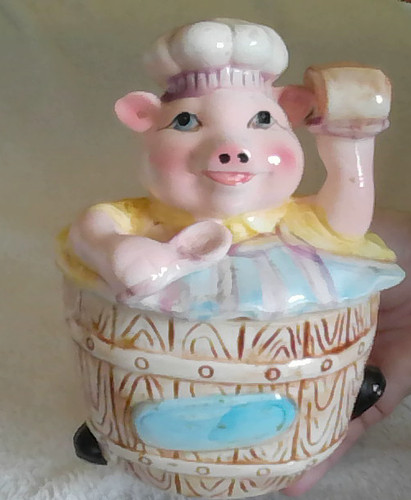 Vtg chef pig bucket - pig, in